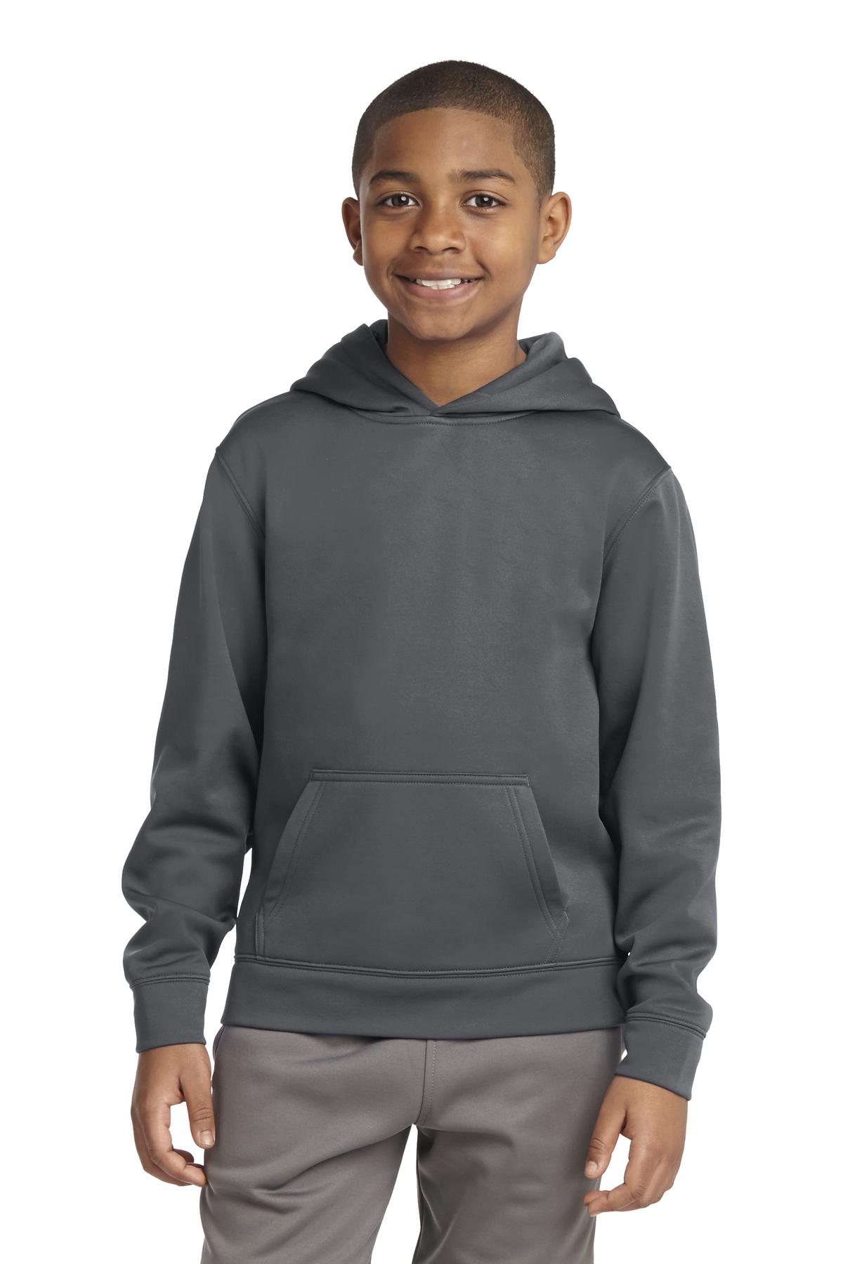 Youth Sport-Wick® Fleece Hooded Pullover